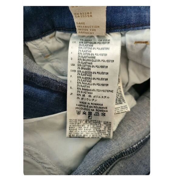 Diesel Skinzee Super Slim Skinny Jeans 27 Womens High Rise Raw Hem Medium Wash - Picture 6 of 6